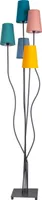 Näve Leuchten Stehleuchte COLORA mit E14 Stehleuchte COLORA mit E14 Stehleuchte 5-flammig "COLORA", Stehlampe mit bunten Textilschirmen, 5x E14-Fassung, für Esszimmer, Wohnzimmer, Diele oder Büro, 163 cm hoch