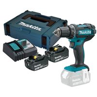 Makita DDF482RFJ akumulátorový vŕtací skrutkovač 18V / 3,0 Ah, 2 batérie + nabíjačka v MAKPAC