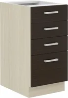 Schubladen-Küchenschrank CHRYSI – Breite 40 cm, Eiche Ferrara / legano dunkel