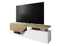 MIRJAN24 TV-Lowboard Ceelias, Stilvoll TV-Schrank vom Hersteller, RTV-Tisch, Mediaschrank (Farbe: Weiß / Wotan)