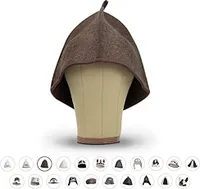 LoWell® Saunahut - Filzhut für Damen und Herren inkl. Sauna-Ratgeber - Ideales Sauna Zubehör für ein einzigartiges Wellness Erlebnis - Farbe braun - fällt klein aus - Saunamütze Saunakappe