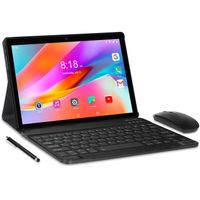 LNMBBS Tablets 10 Zoll (25.54cm) mit Tastatur, Android 10.0, Octa-core Tablet PC, 4GB RAM, 64GB ROM, 1200x800 FHD, 4G LTE Dual SIM, WLAN, GPS, N10, Farbe: Grau
