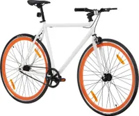 vidaXL Fahrrad mit Festem Gang Weiß und Orange 700c 51 cm