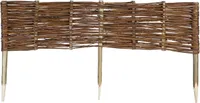 Beeteinfassung aus Weide | Länge: 100cm Höhe: 20cm | Weidenzaun in 16 Größen Rasenkante Beetbegrenzung Steckzaun imprägniert mit Buchepflöcken für leichtes Einsetzen Palisade