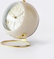 Wecker, geräuschloser Wecker zur Reisezeit, Studentenwohnheim Desktop Ornamente, bemalte kleine Uhr