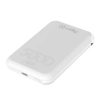 Celly MAGPB5000EVOWH Powerbank 5000 mAh Kabelloses Aufladen Weiß