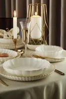 Hermia Concept, BNLZF24Y2B20, Tafelservice (24-teilig), 100 % PORZELLAN, Mehrfarbig, 27 cm