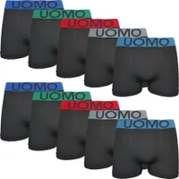 10er Pack Boxershorts Retro Shorts Seamless schwarz uomo Unterwäsche Microfaser 9203 XL/XXL