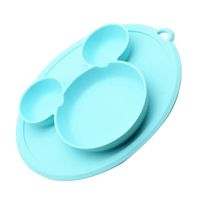 Babygeschirr Silikon Teller für Babys und Kinder Braun Silikonteller Clay für Junge/Mädchen Wasserdicht Rutschfest Abwaschbar & leicht zu reinigen BPA-frei 