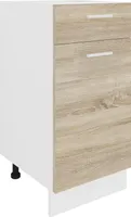 Esilo szafka kuchenna 40 cm 1 drzwi, 1 szuflada biały, dąb dekor.