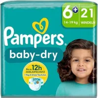 Pampers Windel Baby Dry Größe 6+ Extra Large Single Pack 14-19 kg 21 Stück