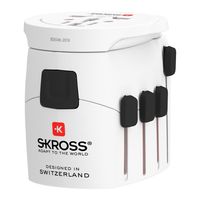 Skross World Adapter PRO - World - geeignet für alle geerdeten und ungeerdeten Geräte(2- und 3-polig)