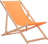 Aga Dřevěné skládací lehátko Oranžové