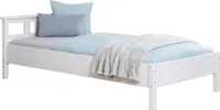 TiCAA Einzelbett und Doppelbett Merci Kiefer Weiß