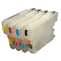Wiederbefüllbare Tintenpatronen kompatibel mit Brother LC-980 / LC-1100 black, cyan, magenta, yellow - 4 nachfüllbare Druckerpatronen
