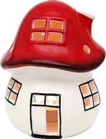 Windlichthaus Fliegenpilz Keramik