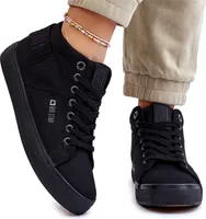 Damskie Klasyczne Wysokie Trampki Big Star LL274001 Czarne 39