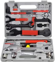 LARS360 44tlg Fahrrad Werkzeug Set, Fahrradwerkzeug Werkzeugkoffer für Montagearbeiten und Reparaturen mit Tragekoffer und Multitool