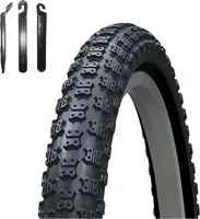 1 x Roverstone 20" Fahrradreifen Fahrradmantel Schwarz 54-406 (20 x 2,125) inkl. 3 Reifenheber