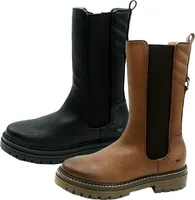 Mustang Damen Chelsea Boots Stiefeletten Stiefel 1398-512, Größe:37 EU, Farbe:Braun