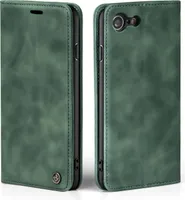 Handy Hülle für Apple iPhone 7 / 8 / SE (2020) Klapphülle Bookcase Flip Cover Handy Tasche Etui Farbe: Grün