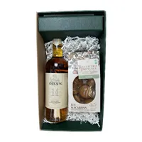 Geschenkbox - Whisky - Grün - OBAN 14 ans - Macarons mit Mandeln 130g - Biscuiterie de Provence
