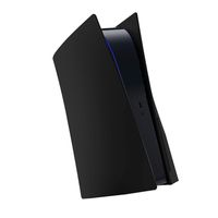König Design - PS5 CD-ROM Version Ersatzhülle - Schutzhülle für PlayStation 5 - Frontplatte Facplate, Farbe:Schwarz