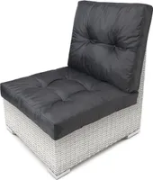 Sada 8 polštářů do obývacího pokoje (XS) - 40 x 40 cm Polštáře na sedáky a opěradla | Voděodolné čalouněné polštáře RATTAN: Tmavě šedý