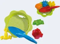 Sandsieb Set mit Schaufel und 4 Sandformen