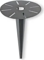 Einschlag-Erdspieß für Garten-Lampen oder Garten-Steckdosen Erdspiess für Gartenleuchte Erdspieß pulverbeschichtet, universal, mit Kabelführung