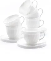 Filiżanka do kawy ze spodkiem Trianon 220 ml biała