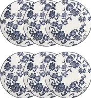 HOMLA 6er-Set Essteller NAVIA mit großen Blumen 27 cm