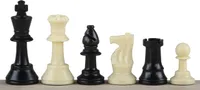 Staunton Schachfiguren Nr. 3, weiß/schwarz (König 64 mm)