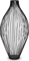 Metall Vase im Gitter Design für Trockenblumen - 45 cm - Deko Ständer für Kunstblumen - Kunstpflanzen Halter elegant modern
