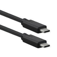ROLINE USB 3.2 Gen 2x2 Kabel, Emark, C-C, ST/ST, 20Gbit/s, 100W, schwarz, 0,5 m