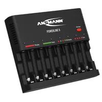 ANSMANN Powerline 8 Akku-Ladegerät mit Entladefunktion für 8x AA/AAA Akkus