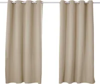 WOLTU Vorhang Blickdicht mit Ösen Thermovorhang Kälteschutz 2er Set Verdunklungsvorhänge Wärmeisolierend Gardinen , 250g/m² Dicke Thermogardine Sand, 135x245 cm
