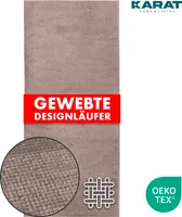 Teppich-Läufer Azade hochwertige Jacquard Weberei viele Farben Braun 80 x 150 cm