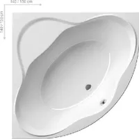 Ravak NewDay - Eckbadewanne 1400x1400 mm, weiß C651000000