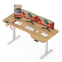 SANODESK QS1 160x75cm Höhenverstellbarer Schreibtisch Elektrisch, Memory- und Timer-Funktion, Anti-Kollisionsschutz, 60 kg Tragkraft Haken(Weiß-Ahorn)