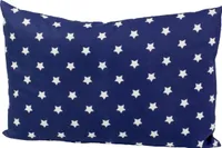 Zirbenkissen 30x20cm, Sterne-blau + Bio Inlett natur Zirbenholzspäne im Zirbenholzkissen