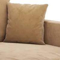 3-częściowy zestaw sofa z poduszkami brązowy aksamit