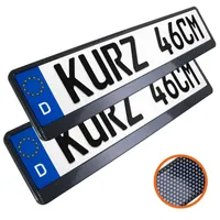 KennzeichenhalterSCHWARZ (460 x 114mm) für Kurz-Kennzeichen, 1 Stück :  : Auto & Motorrad