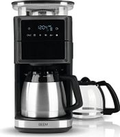 Kaffeemaschine Filterkaffeemaschine Edelstahl Thermoskanne Timer mit Mahlwerk