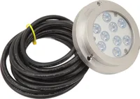 IP68 Wasserdichtes LED-Unterwasserlicht, 3,8 Zoll Durchmesser, Edelstahl 316, Ideal für Pools Boote Yachten Segelboote Verbessert die Sicht bei Nacht