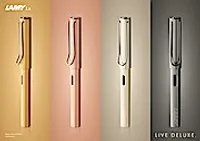 Lamy Füllhalter Lx Füller Füller aus Aluminium eloxiert in der Farbe Palladium mit transparentem Griffstück und schwarzer Stahlfeder – Federstärke B