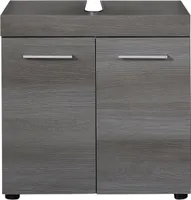 trendteam Bad Waschbeckenunterschrank Runner/Moon Sardegna Rauchsilber Melamin 58 x 57 x 31 cm
