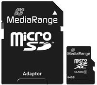 MEDIARANGE MR955 - 64 GB - MicroSDXC - Klasse 10 - 60 MB/s - 15 MB/s - černý