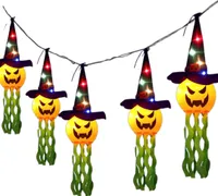 Girlanda LED dekoracja na Halloween 5 dyń ze świecącymi czapkami 3 m
