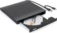 Strex Externe CD/DVD Laufwerk - Player und Brenner DVD +/-RW - Plug & Play - USB 3.0 & Type-C DVD-Player - Geeignet für Windows, Mac und Linux - Optisches Laufwerk